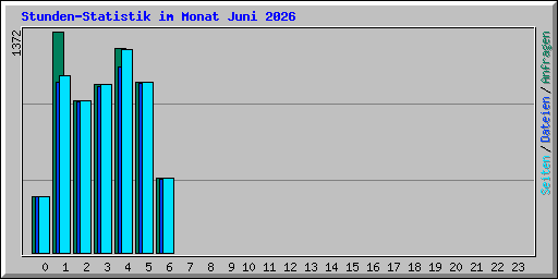 Stunden-Statistik im Monat Juni 2026